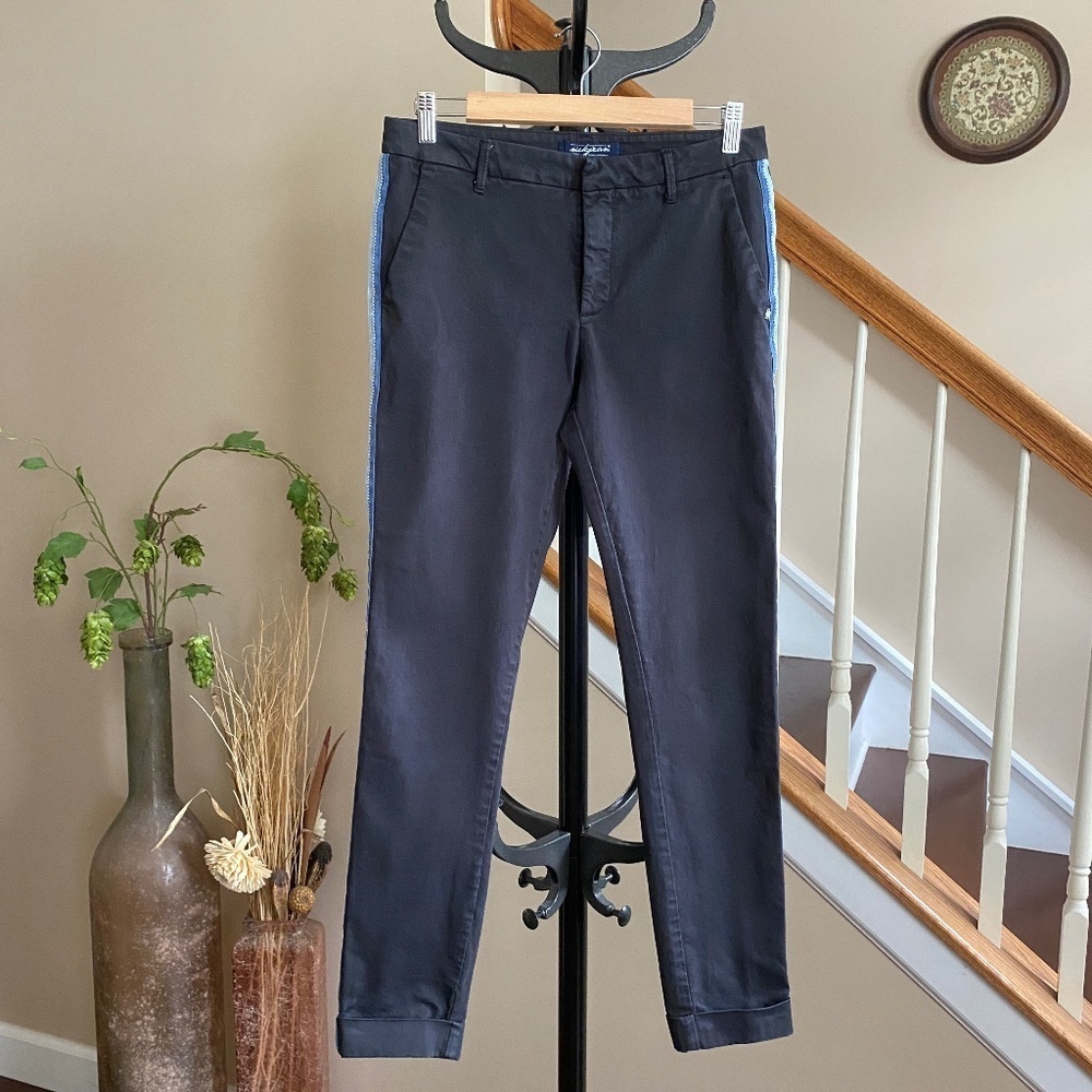 NICKJEAN Amsterdam Mid Rise Casual Stretch Pants Charcoal Wash USA 30 (UK 8)